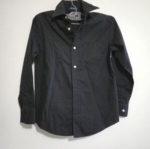 Boy’s Black Chaps Button Down Dress Shirt Size 8